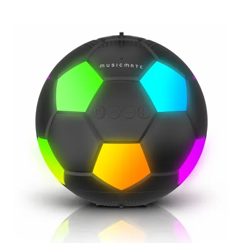 Głośnik Bluetooth Musicmate MM-SB40-B FootballWave LED 5W Czarny