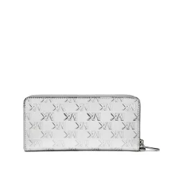 Большой женский кошелек MICHAEL Michael Kors Large logo Embossed 34h3sj6t3u Silver