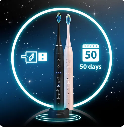 Szczoteczka soniczna BERDSEN Galaxy Duo (2 sztuki) Czarny + Różowy