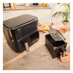 Air Fryer Frytkownica beztłuszczowa BRAUN TD3030.IBK 8l z podwójnym koszem 8 automatycznych programów