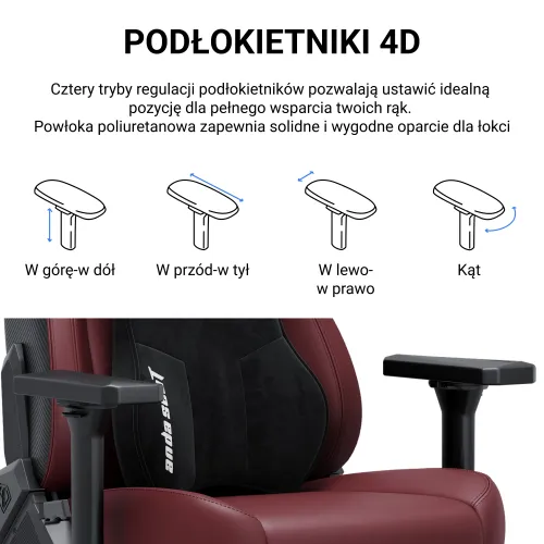 Fotel Anda Seat Kaiser 3E XL Gamingowy do 150kg Tkanina Żółty