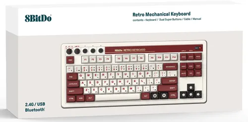 Klawiatura mechaniczna 8BitDo Mechanical Keyboard Fami Edition Kailh Box Brown V2 Brązowy