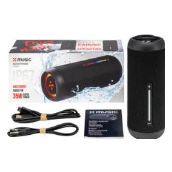 Głośnik mobilny XMUSIC BTS660 Bluetooth, Moc 35W, IP67, Bass Boost, Radio FM, MicroSD, Czarny