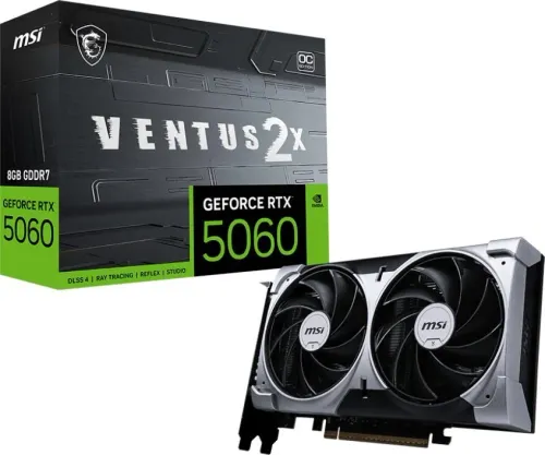 Karta graficzna MSI GeForce RTX 5060 Ventus 2X OC V1 8GB GDDR7 128bit DLSS 4