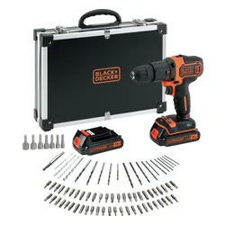 Akülü Matkap Black &amp; Decker BDCHD18BAFC 18 V 2x1.5 Ah pil