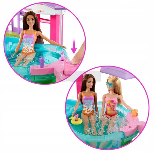 LALKA BARBIE BASEN MARZEŃ ze zjeżdżalnią, jacuzzi + akcesoria