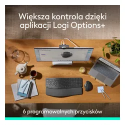 Myszka Logitech MX Ergo S bezprzewodowa czarna