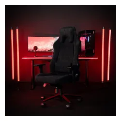 Fotel Arozzi Vernazza Soft Fabric Pure Black Gamingowy do 145kg Tkanina Czarny