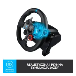 Kierownica Logitech G29 Racing Wheel z pedałami do PS5, PS4, PS3, PC Force Feedback + G435 Lightspeed Nauszne Czarny