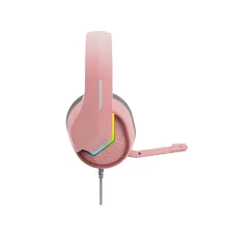 Słuchawki przewodowe z mikrofonem Marvo Tactic 40 Nauszne Różowy