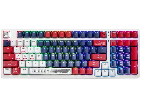 Klawiatura gamingowa A4Tech Bloody S98 Sports BLMS Red Plus przewodowa mechaniczna podświetlana wielokolorowa