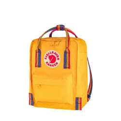 Fjallraven Kanken Gökkuşağı Mini sıcak sarı sırt çantası / gökkuşağı deseni