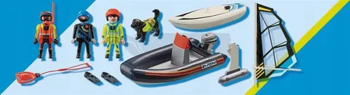 PLAYMOBIL 70141 PONTON RATOWNICZY Z PSEM