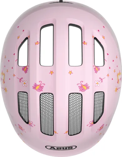 Kask rowerowy ABUS Smiley 3.0 LED Princess Różowy dla Dzieci (rozmiar M)