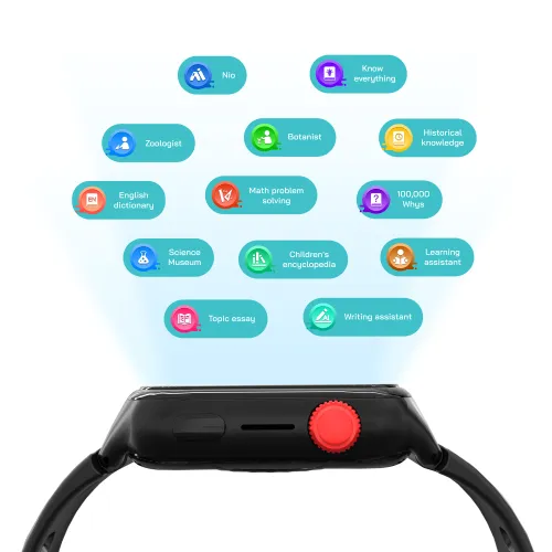 Smartwatch STELIO JuniorPro Funkcje AI 4G Czarny