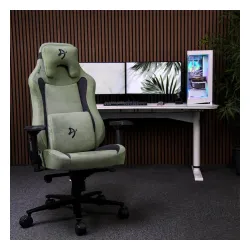 Fotel Arozzi Vernazza Supersoft Forest Green Gamingowy do 145kg Tkanina Zielony
