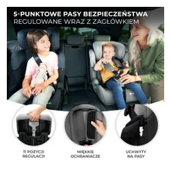 Fotelik samochodowy KINDERKRAFT Comfort Up I-Size Happy Shapes 76-150 cm (9-36 kg) Wielokolorowy