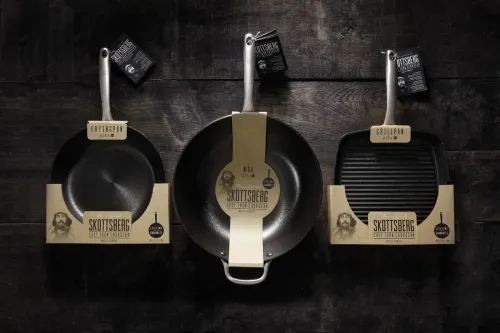 SKOTTSBERG Cast Iron 34 cm - patelnia / wok żeliwny na ognisko nieprzywierający