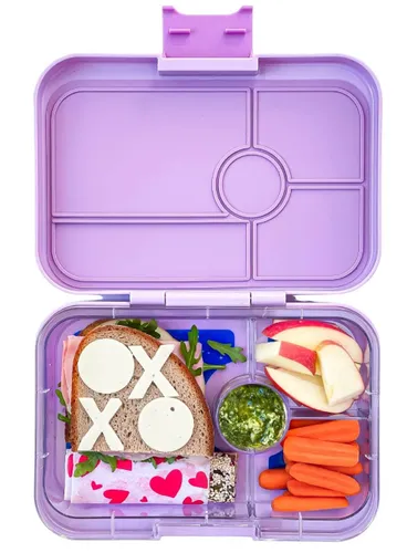 Lunchbox pojemnik na śniadanie XL Yumbox Tapas 4 - Seville purple / rainbow