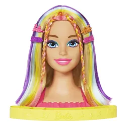 Barbie kafa şekillendirme neon gökkuşağı sarı saç