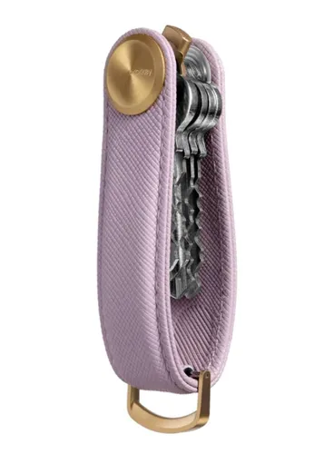 Skórzane etui organizer na klucze Orbitkey Key Organiser Pro Saffiano Leather - lilac