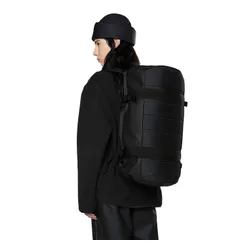 Seyahat Çantası 2in1 Yağmur Duffel Çantası Küçük-Siyah