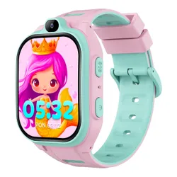 Smartwatch FOREVER Kids Boost KW-530 AI GPS WiFi 4G Różowo-zielony