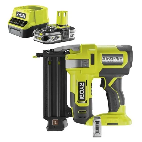 Gwoździarka akumulatorowa RYOBI R18GN18-0 + Akumulator RYOBI RC18120-125 2.5Ah 18V + Ładowarka