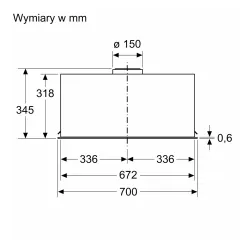 Okap Bosch DLN78PC60 Czarny