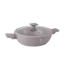 Płaski Garnek Tytanowy Z Pokrywą 28Cm Berlinger Haus Bh-8098 Taupe