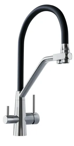 Bateria Globalo Olintio Black/Inox 1.1 Czarno-stalowy Stal szlachetna