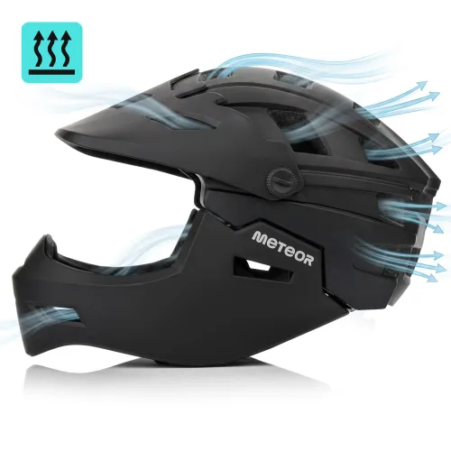 Kask rowerowy full-face METEOR Hydra M 55-58 cm czarny