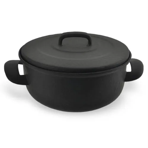 Garnek stalowy z pokrywką BELIS CAST-IRON POT BLACK 4 l