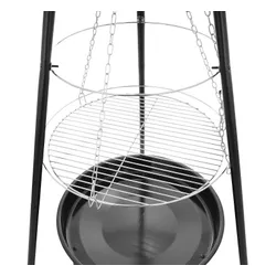 Palenisko trójnóg duży grill ogniskowy ogrodowy wiszący 2w1