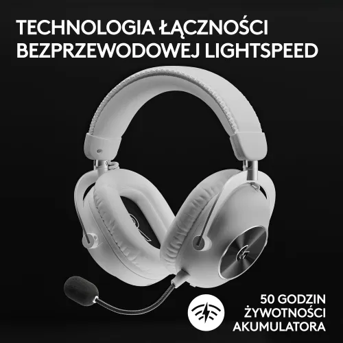 Беспроводные наушники с микрофоном Logitech G Pro X2 Lightspeed-белый