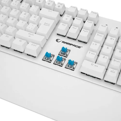 Klawiatura mechaniczna Rampage KB-R86 UMBRA Kaicheng Blue Switch Biały