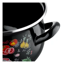 Garnek emaliowany z pokrywką EMALIA POLSKA PLESZEW LASAGNA 2,2 l