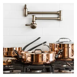 DE BUYER Prima Matera 4,9 l - garnek miedziany z pokrywką