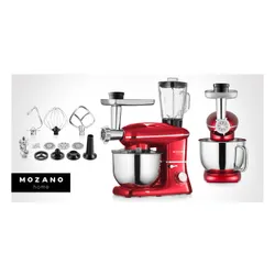 Robot kuchenny planetarny MOZANO Rob 02 1400W z blenderem kielichowym Czerwony