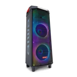 Power Audio Aiwa KBTUS-710MKII 90W Bluetooth Radio FM Mikrofon Karaoke Czarny
