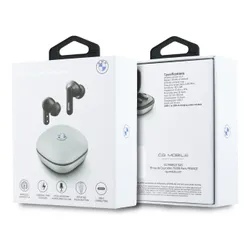 Słuchawki dokanałowe BMW Leather Metal Logo ANC Taupe