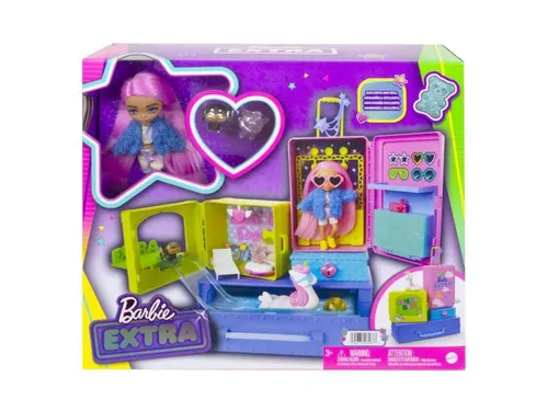 Barbie ekstra set + küçük bebek + hayvanlar