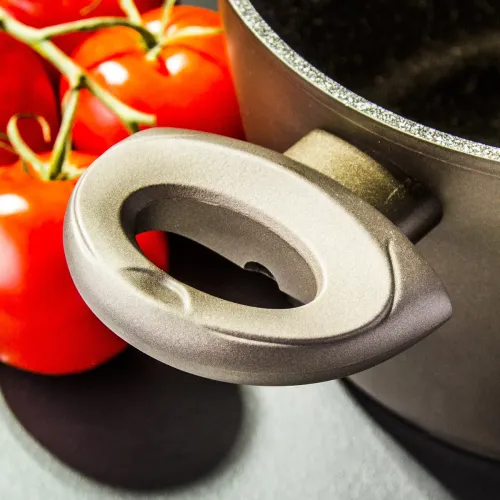 Garnek aluminiowy z pokrywką VALDINOX AURUM CIEMNOBRĄZOWY 6,4 l