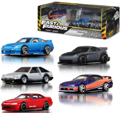 Zestaw pojazdów Hot Wheels Premium Szybcy i wściekli Tokio Drift JFL99 (5 szt.)