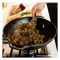 LODGE 35 cm - patelnia / wok żeliwny z dwoma uchwytami