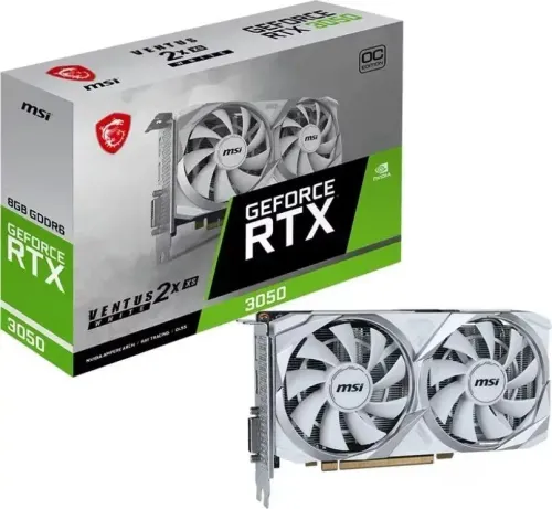 Karta graficzna MSI GeForce RTX 3050 VENTUS 2X XS OC White 8GB GDDR6 128bit DLSS