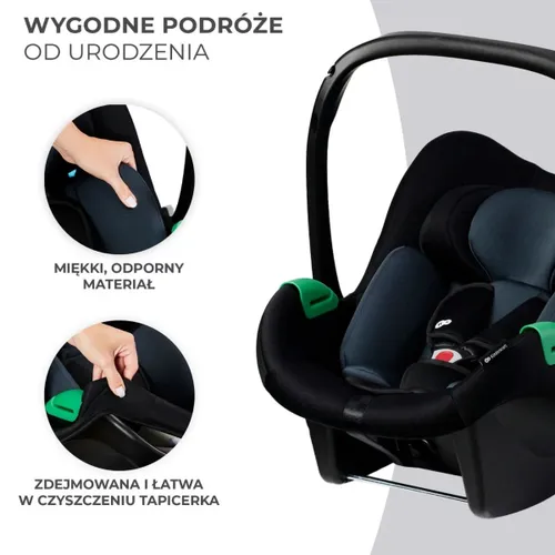 Fotelik samochodowy KINDERKRAFT Mink Pro I-Size z bazą (40-75 cm) Czarny