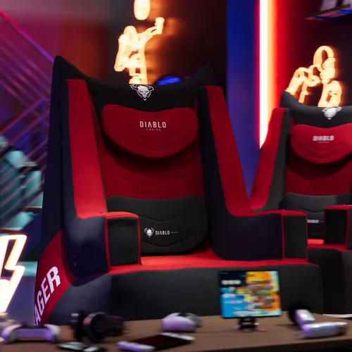 Fotel DIABLO CHAIRS X-Bager Czarno-Czerwony