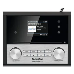 Radioodbiornik TechniSat DigitRadio 3 IR Radio FM DAB+ Internetowe Bluetooth Czarno-srebrny