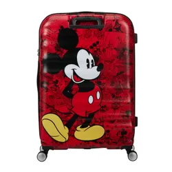 Walizka duża American Tourister Wavebreaker Disney - Mickey comics red